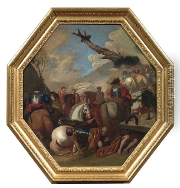 Battaglia Di Cavalleria Oil Painting - Andrea di Leone