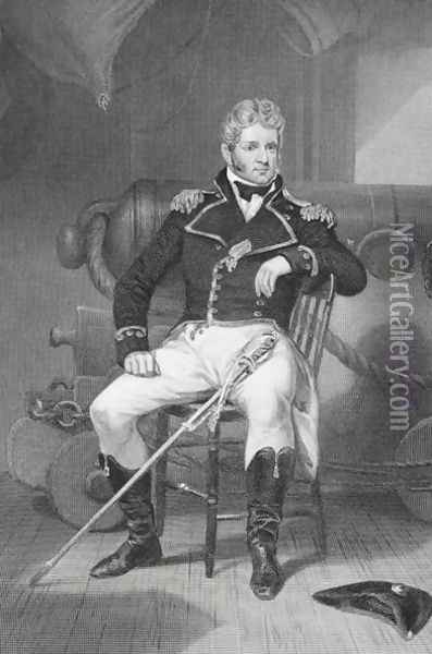Portrait of Thomas Macdonough (1783-1825) Oil Painting - Alonzo Chappel