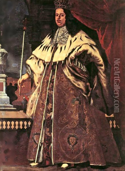 Portrait of Grand Duke Cosimo III de' Medici Oil Painting - Baldassarre Franceschini