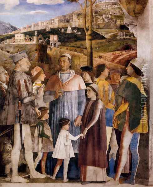 The Meeting (detail) Oil Painting - Andrea Mantegna