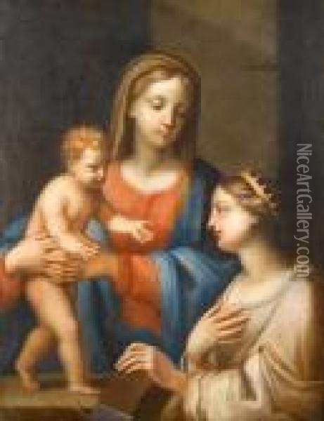 The Mystic Marriage Of Saint Catherine Oil Painting - Francesco Trevisani