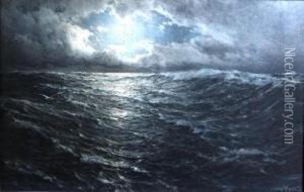 Cape Horn In The Moonlight Oil Painting - Hugo Schnars-Alquist