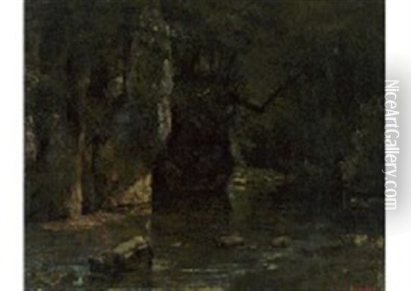 Ruisseau De La Breme Oil Painting - Gustave Courbet