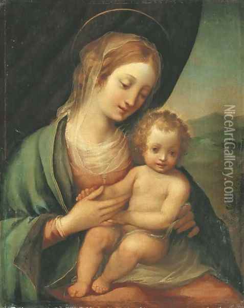 The Madonna and Child Oil Painting - Carlo Bevilacqua