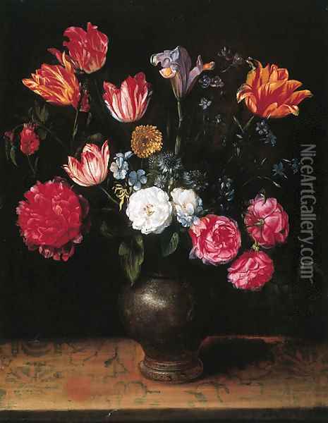 Roses Oil Painting - Alexander Adriaensen