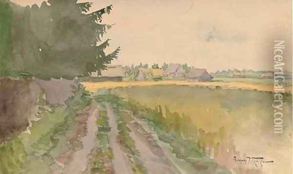 A track to the farmstead Oil Painting - Aleksandr Vladimirovich Makovsky