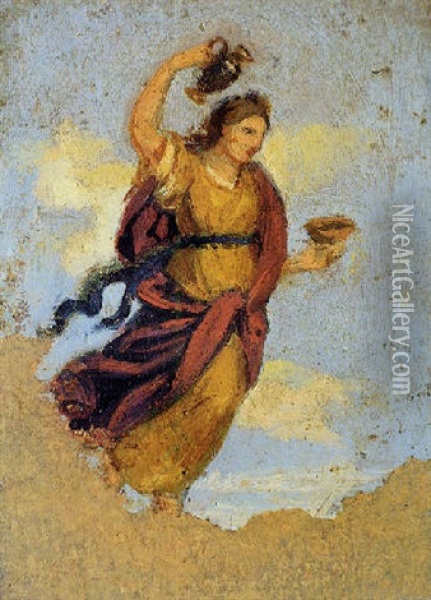 Ninfa Coppiera Oil Painting - Giovanni Carnovali