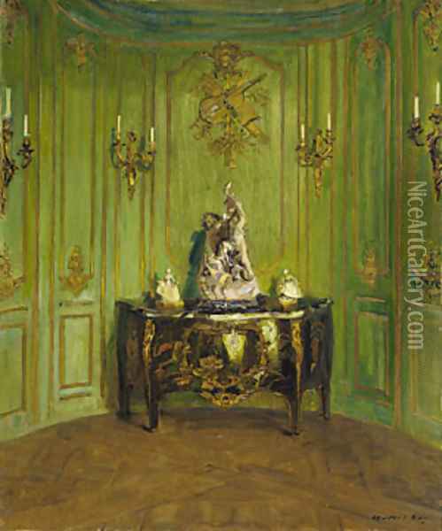 The Green Salon 1912 Oil Painting - Walter Gay