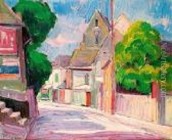 Rue De Bayeux En Ete Oil Painting - Pierre De Belay