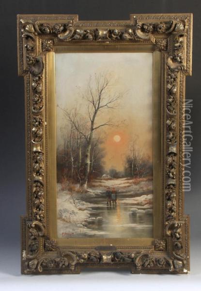 A Pair Of Late 19c Subjects Oil Painting - R. Ducat