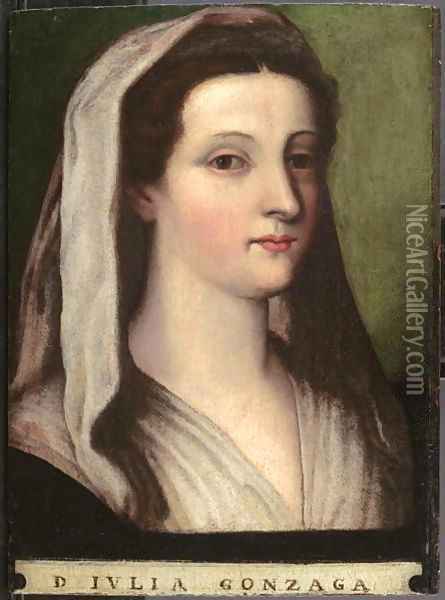 Portrait of Giulia Gonzaga Oil Painting - Sebastiano Del Piombo