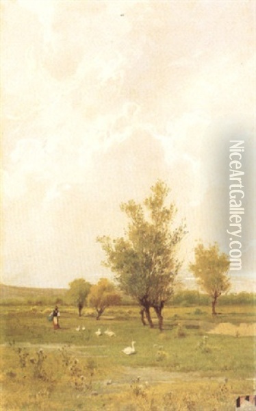 Paysage Des Quatre Saisons Oil Painting - Roman Kochanowski