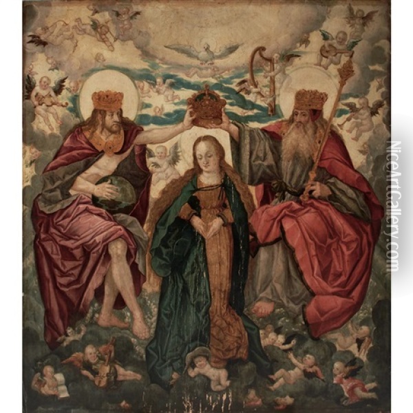 The Coronation Of The Virgin Oil Painting - Hans Baldung