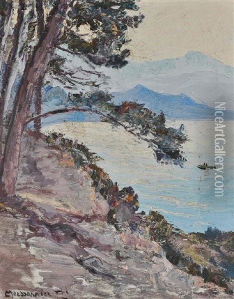 Cote D'azur Oil Painting - Joseph (Francois Xavier) Meissonnier