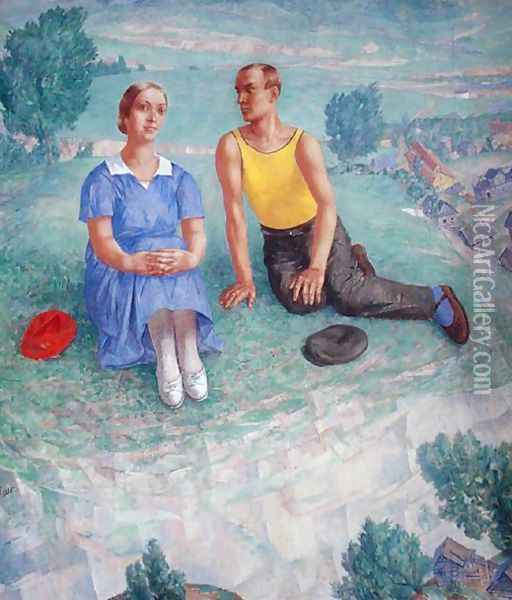 Spring, 1935 Oil Painting - Kuzma Sergeevich Petrov-Vodkin