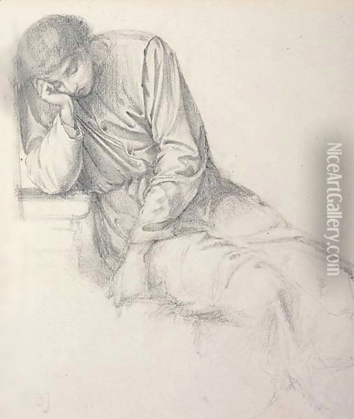 Study for Chaucer's Dream of Good Women Oil Painting - Sir Edward Coley Burne-Jones