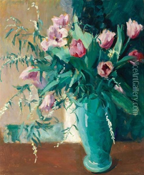 Tulips Oil Painting - Marion C. Hawthorne