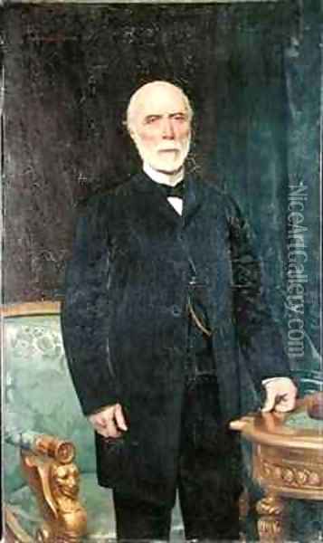 Charles Louis de Saulces de Freycinet 1828-1923 Oil Painting - Gabriel Joseph Marie Augustin Ferrier