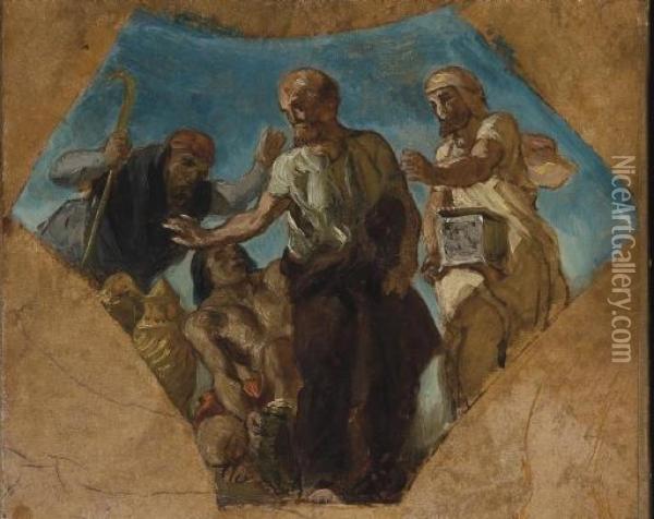 Hypocrate Refusant Les Presents Du Roi De Perse Oil Painting - Eugene Delacroix