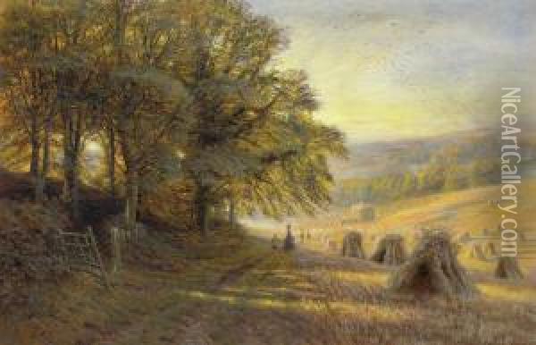 Harvest Oil Painting - Edmund George Warren