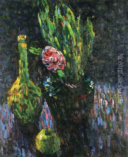 Hyacinth Oil Painting - Alexei Jawlensky