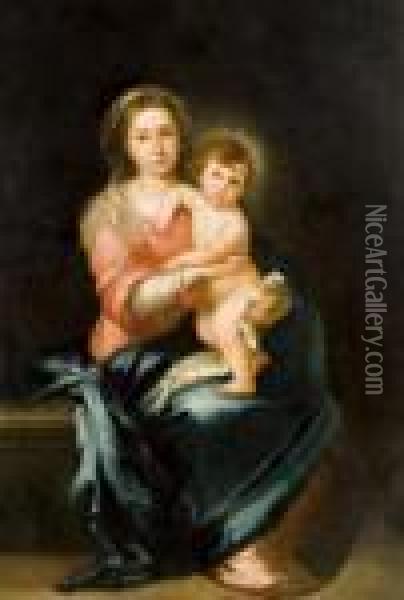 Maria A Gyermek Jezussal Oil Painting - Bartolome Esteban Murillo