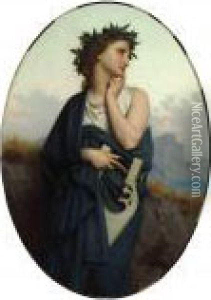 The Muse (philomele) Oil Painting - William-Adolphe Bouguereau