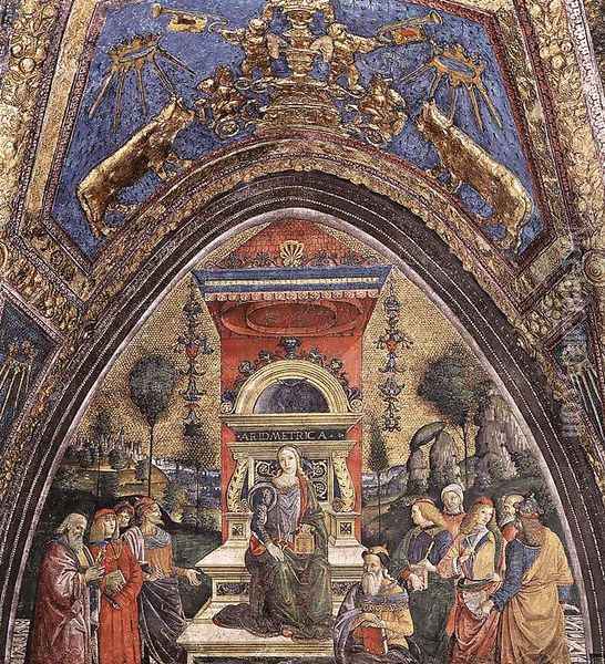 The Arithmetic Oil Painting - Bernardino di Betto (Pinturicchio)