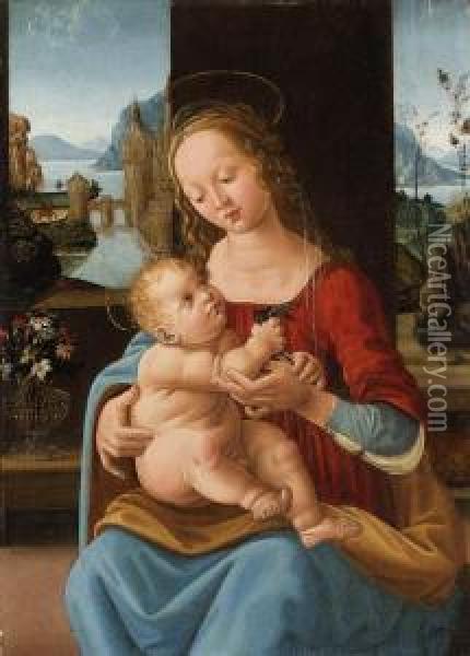 The Madonna And Child With A Goldfinch Oil Painting - Tommaso