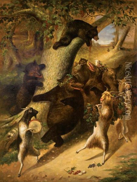 The March Of Silenus Oil Painting - William Holbrook Beard