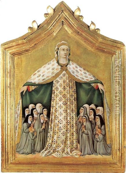 Madonna of Mercy Oil Painting - Sano Di Pietro