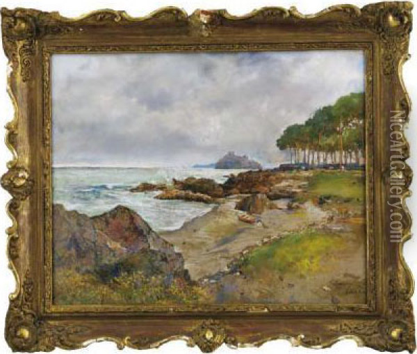 Spiaggia Di Ischia Oil Painting - Giuseppe Casciaro