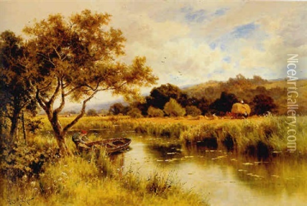 Silent Stream Oil Painting - Henry H. Parker