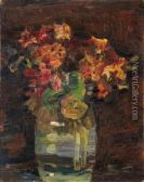 Nelken In Vase Oil Painting - Paul Klee