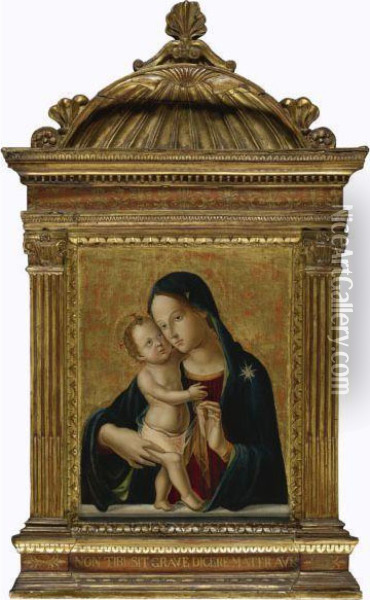 Madonna And Child Oil Painting - Antoniazzo Romano