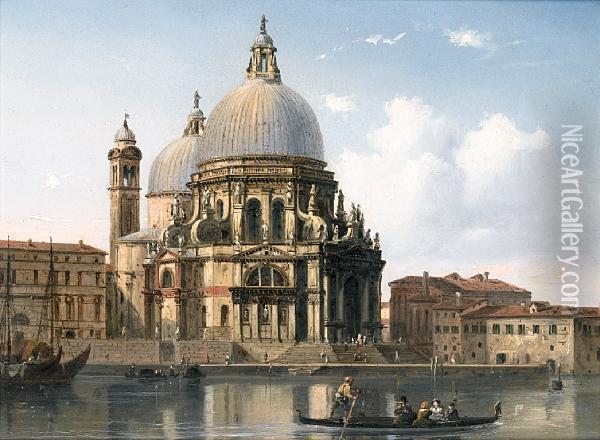 Santa Maria Della Salute, Venice Oil Painting - Carlo Bossoli
