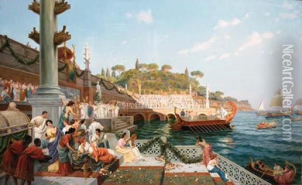 The Return Of Octavia Oil Painting - Pietro Gabrini