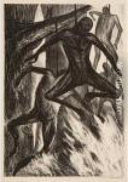 The Hanged Men Oil Painting - Jose Clemente Orozco