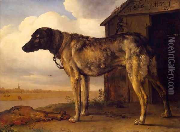 Wolf-Hound Oil Painting - Paulus Potter