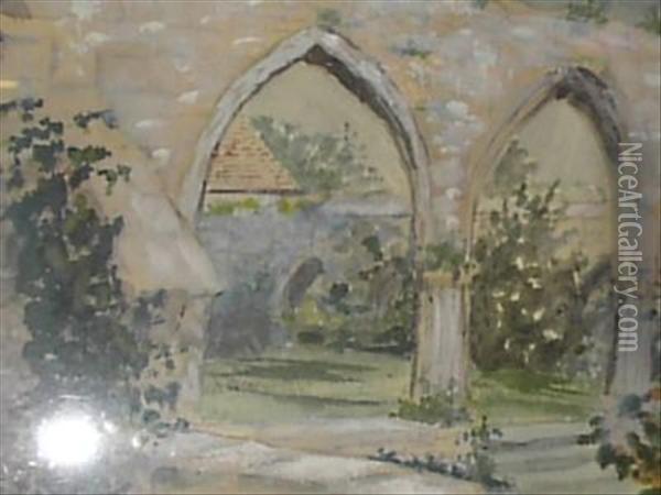 Beaulieu Abbey Oil Painting - Mabel Hamar