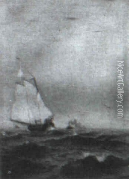 Fishing Boats At Dawn Oil Painting - Frank Knox Morton Rehn