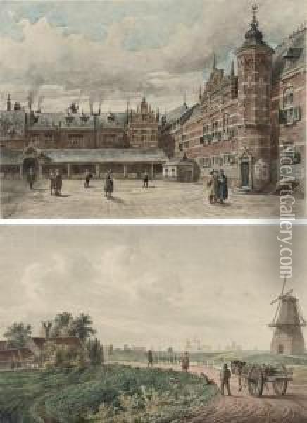 The Prinsenhof, Amsterdam Oil Painting - Ernest Sigismund Witkamp