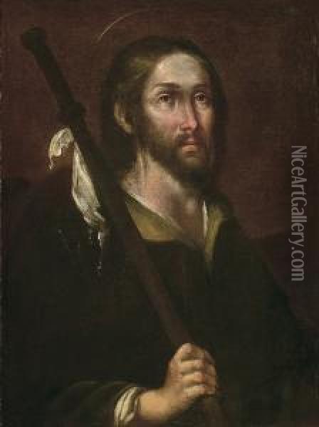 Giovane Santo (san Giacomo Maggiore) Oil Painting - Bernardo Strozzi