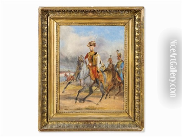 Archduke Joseph On Horseback Oil Painting - Dietrich Monten