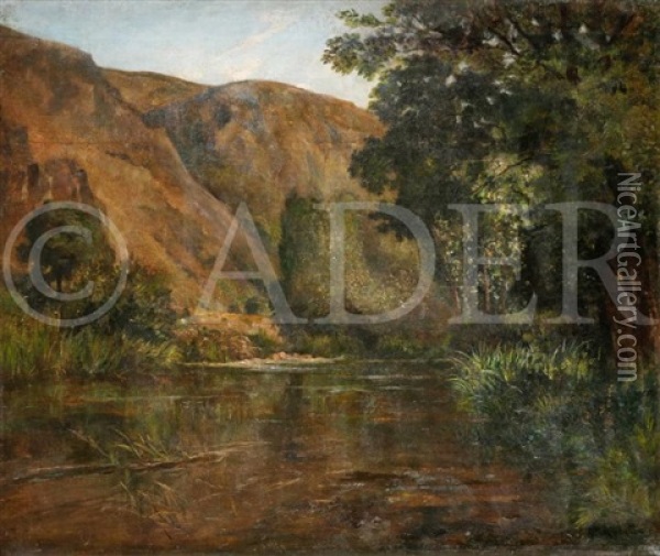 La Riviere De Montagne Oil Painting - Jules Georges Moteley