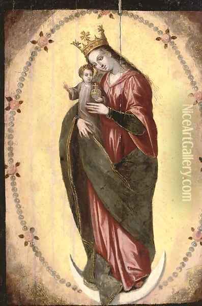 The Immaculate Conception Oil Painting - Spanish School