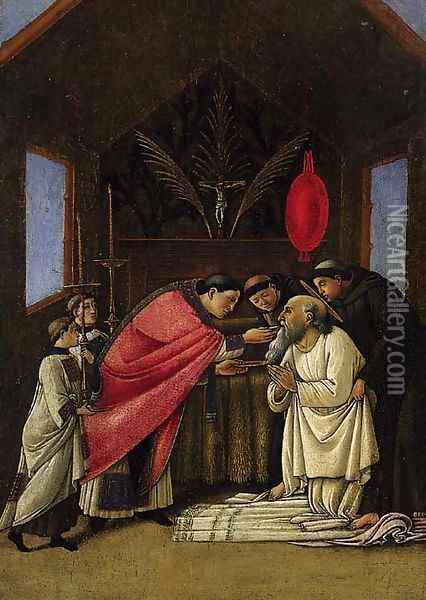 The Last Sacrament of Saint Jerome Oil Painting - Sandro Botticelli