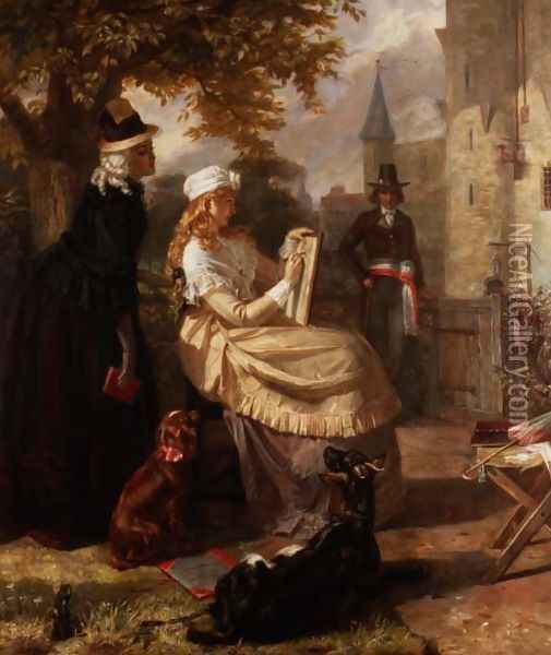 The Orphan of the Temple Oil Painting - Edward Matthew Ward