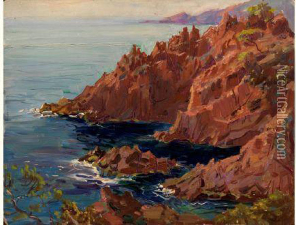 Morning Seascape Oil Painting - Constantin Alexandr. Westchiloff