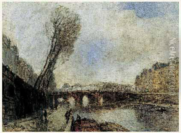Paris, Les Quais Et Le Pont Neuf Oil Painting - Frank Myers Boggs